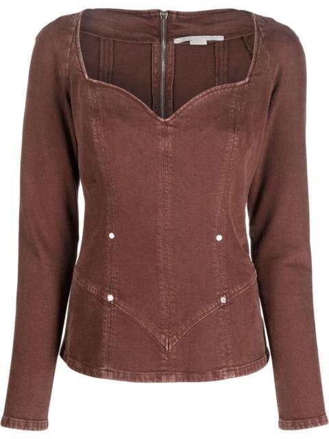 Stella McCartney sweetheart denim top