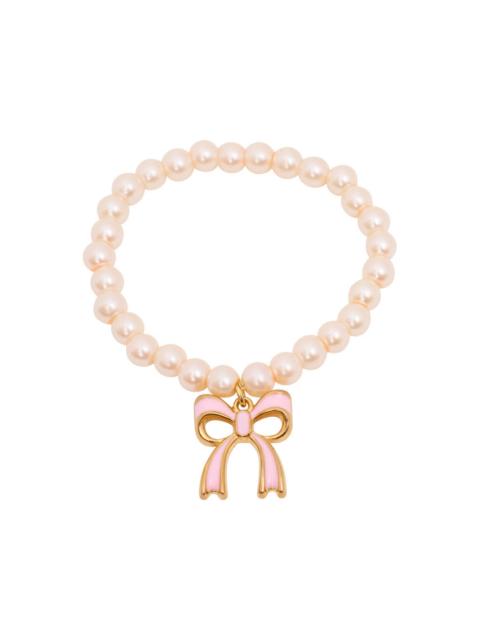 LoveShackFancy She's Coquette Pink Bow Pearl Bracelet