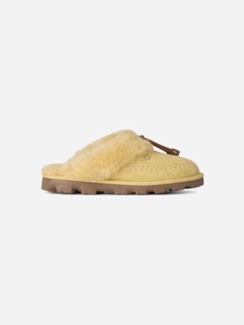 UGG ® Women's Coquette Stitch Sheepskin Slippers in Muted Mustard