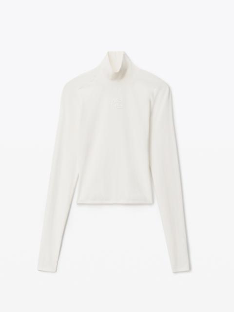 Alexander Wang LONG SLEEVE TURTLENECK IN BODYCON NYLON
