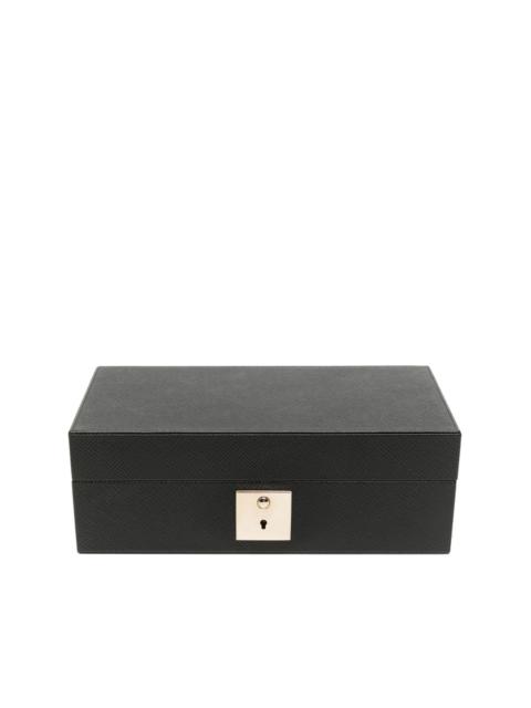 Smythson Panama leather lockable box
