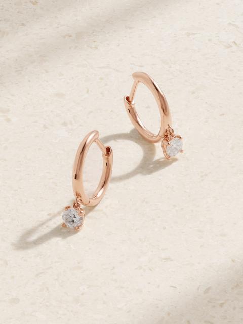 ANITA KO 18-karat Rose Gold Diamond Hoop Earrings