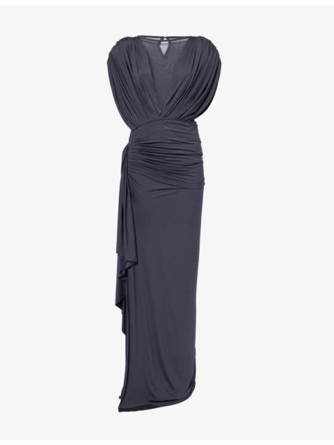 deme The Peyton Draped Stretch-Woven Maxi Dress