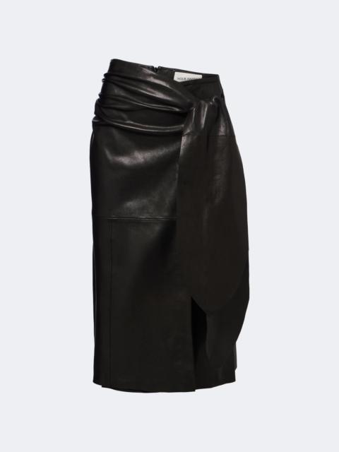NOUR HAMMOUR Viret leather skirt
