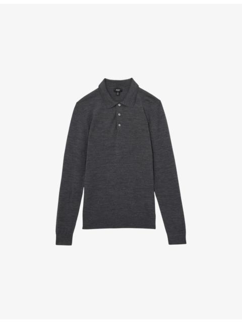 REISS Trafford polo-collar slim-fit wool jumper