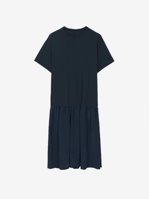 The Frankie Shop Endell Drop-Waist T-Shirt Dress - Navy