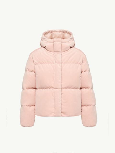 Moncler Enigme Hooded Chenille Short Down Jacket