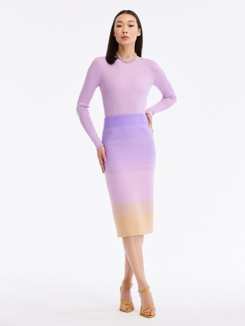 Oscar de la Renta OMBRÉ PENCIL SKIRT