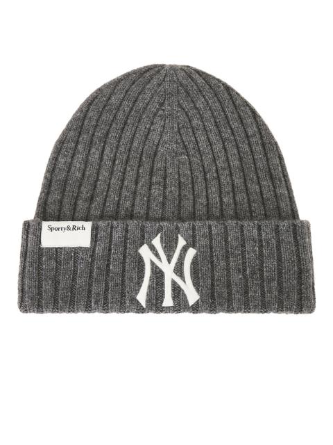 Sporty & Rich Heritage Yankees Serif Cashmere Beanie
