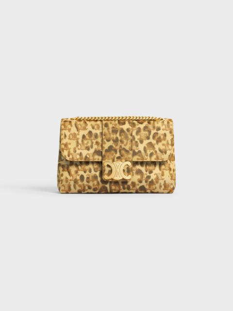 CELINE MEDIUM VICTOIRE BAG in Triomphe Canvas with leopard print
