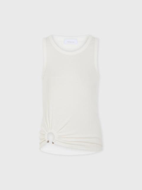 Paco Rabanne WHITE TANK TOP WITH SIGNATURE PIERCING