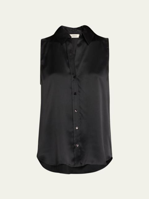 L'AGENCE Emmy Sleeveless Silk Blouse