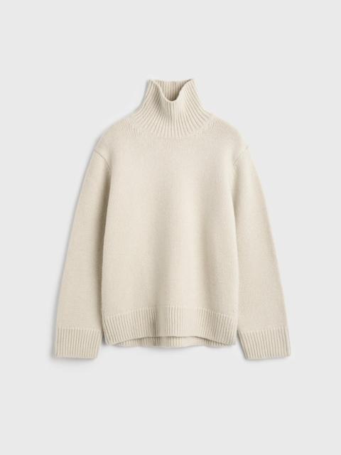 TOTEME Oversized lambswool turtleneck almond