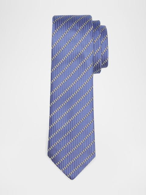 GIORGIO ARMANI Men & apos;s Mixed Stripe Silk Jacquard Tie