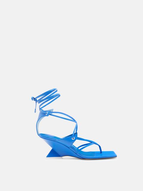 ''CHEOPE'' DUSTY BLUE LACE-UP SANDAL