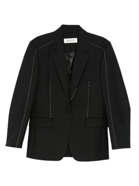 RÓHE contrast-stitching blazer