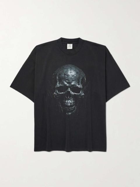 VETEMENTS Oversized Printed Cotton-Jersey T-Shirt