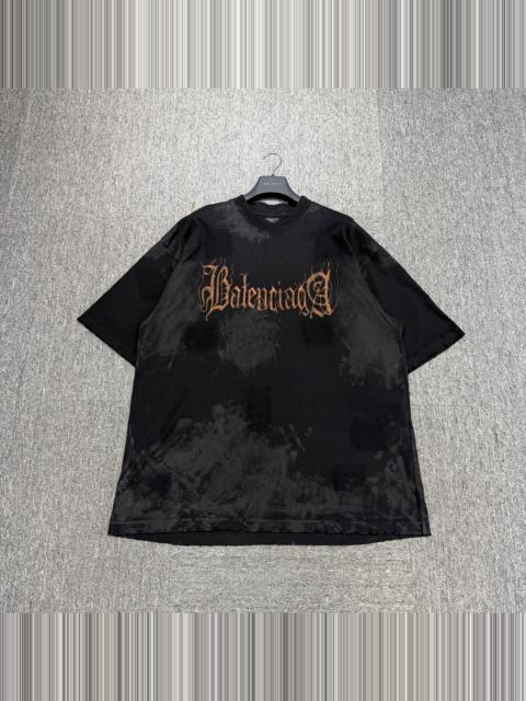 BALENCIAGA Balenciaga Sanskrit Letter Destruction Short Sleeve Top