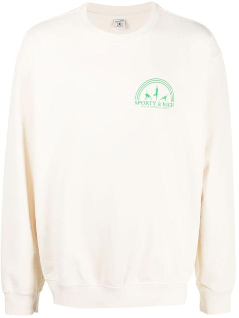 Sporty & Rich Fitness Group logo-print sweatshirt