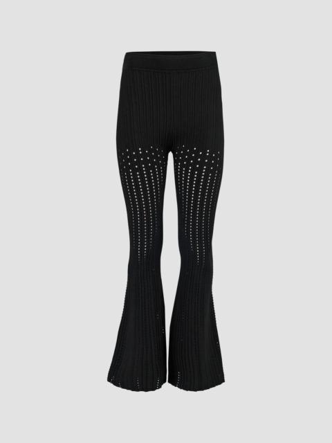 CAROLINA HERRERA Women's Crochet Flare Pants - Jet Black