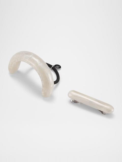 LELET NY Marble Arch Pony Cuff & Barrette Set