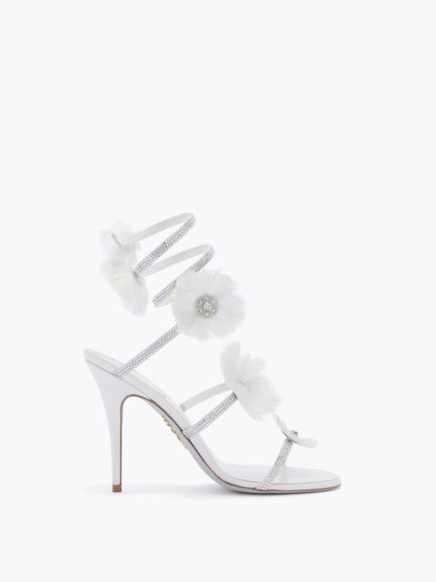 RENE CAOVILLA JOLENE WHITE SANDAL 100