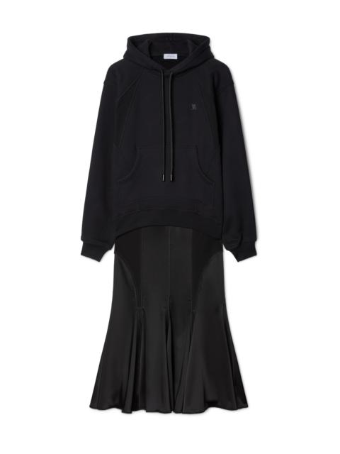 Off-White Satin Jer Cycl Hoodie Dress