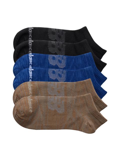 New Balance Flat Knit No Show Socks 6 Pack