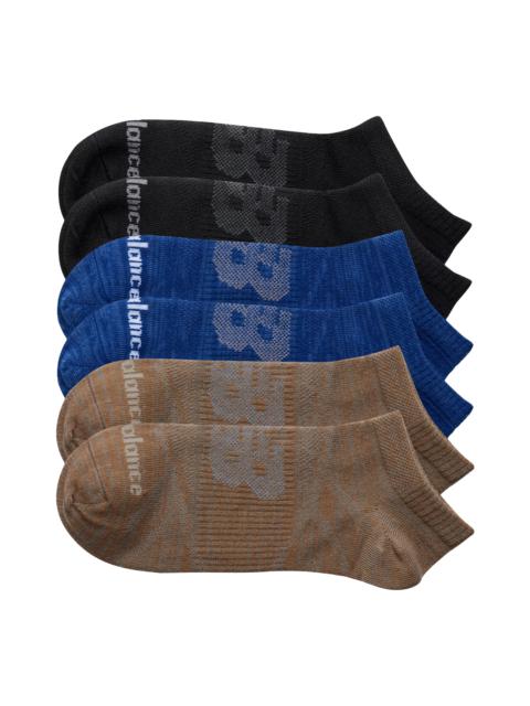 Flat Knit No Show Socks 6 Pack - New Balance