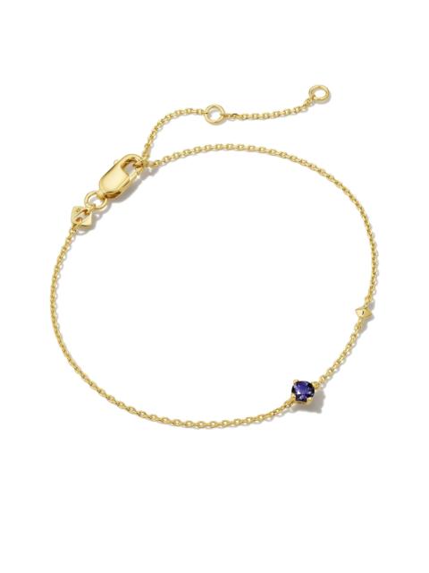 KENDRA SCOTT Maisie 18k Gold Vermeil September Delicate Chain Bracelet