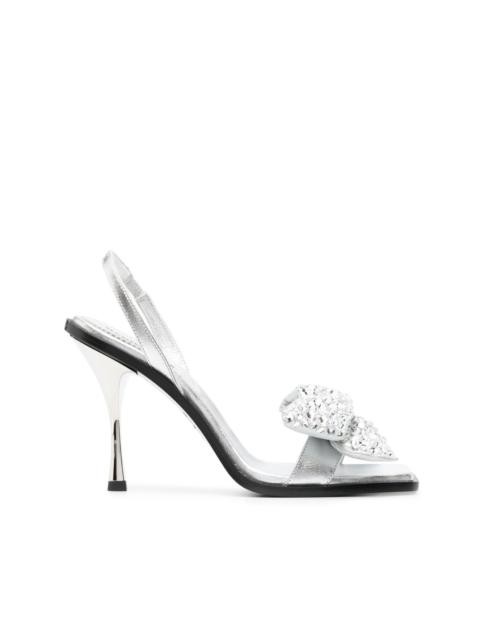 DSQUARED2 bow-detail sqaure-toe sandals