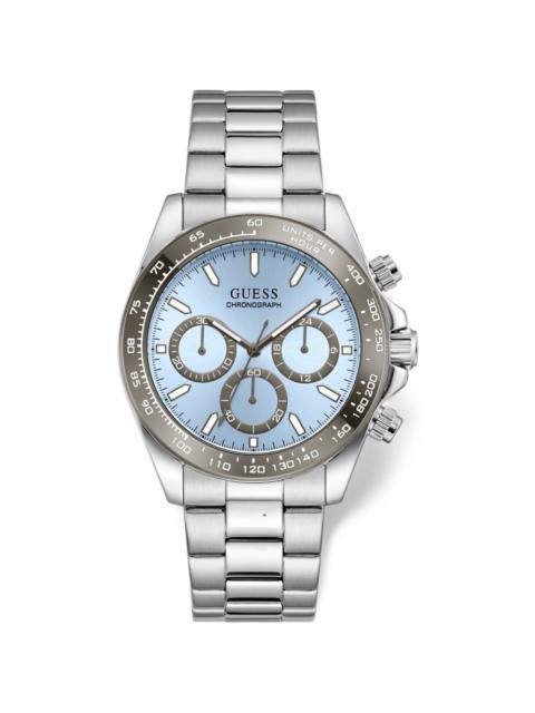 GUESS USA Arthur silver tone analog watch