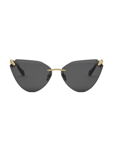 BVLGARI Women's Serpenti 65MM Cat-Eye Sunglasses - Gold Dark Grey