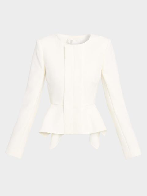 ROLAND MOURET Peplum Crepe Jacket