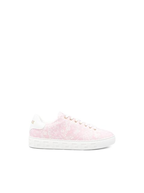 Barocco-pattern low-top sneakers