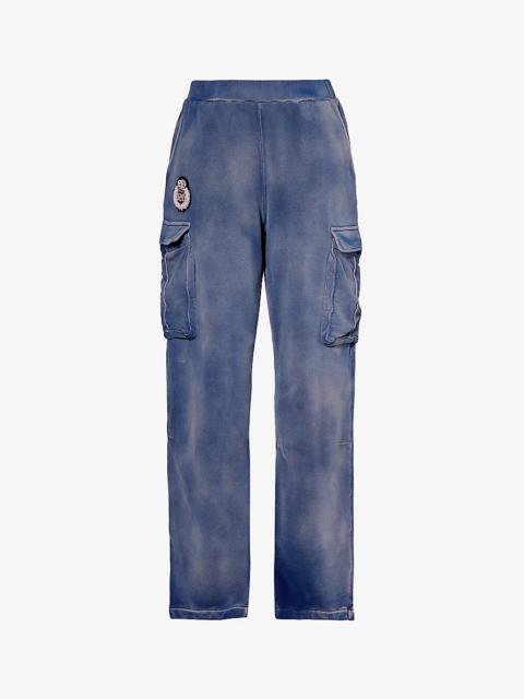 424 Faded-wash relaxed-fit cotton-jersey jogging bottoms