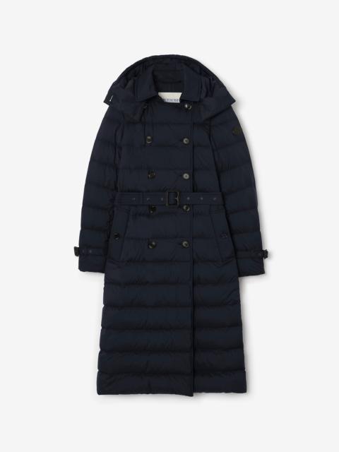 Burberry Long Nylon Audley Puffer Coat