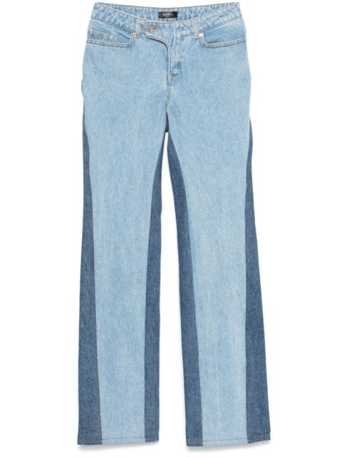 MUGLER bi-color straight-leg jeans