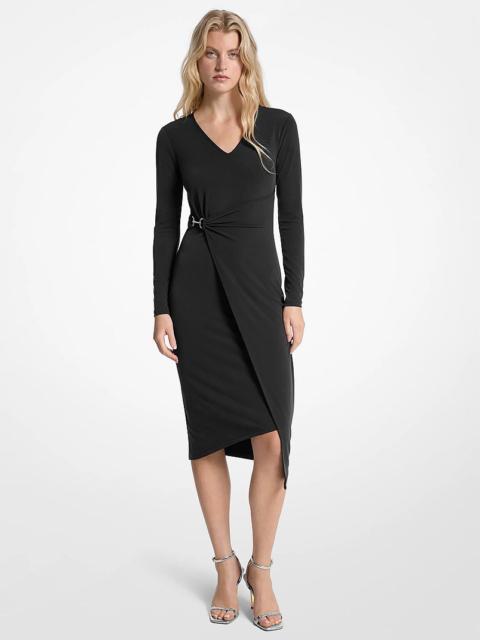 MICHAEL KORS Stretch Matte Jersey Wrap Dress