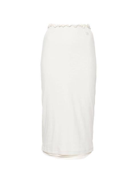Jil Sander + layered cotton midi skirt