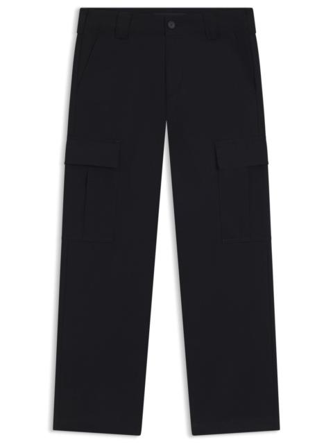 BOSS BECKHAM X BOSS CARGO TROUSERS IN MICRO-PATTERNED COTTON