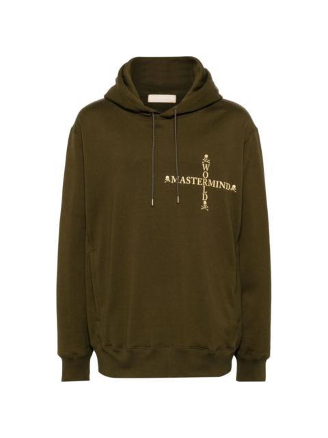 cross-logo cotton hoodie