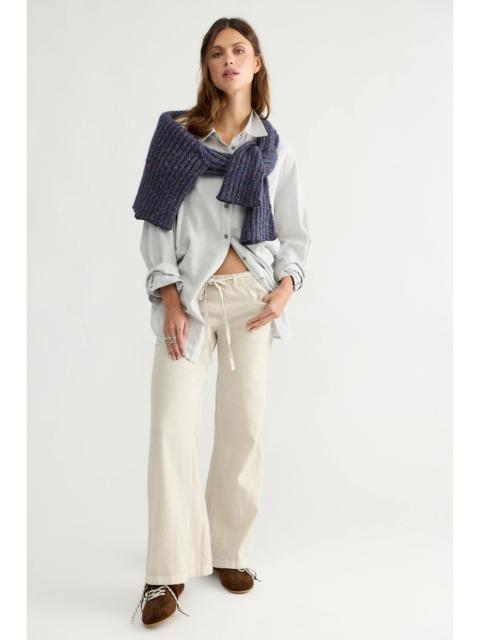 FREE PEOPLE Break The Ice Linen Slouch Flare Pants