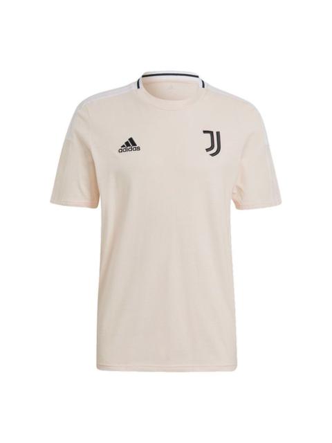 adidas Juve Tee Juventus Soccer/Football Sports Round Neck Short Sleeve Pink GK8608