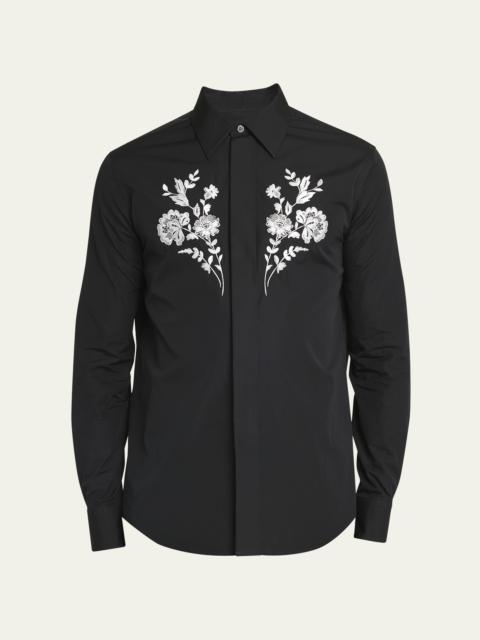 Men's Floral Embroidered Shirt