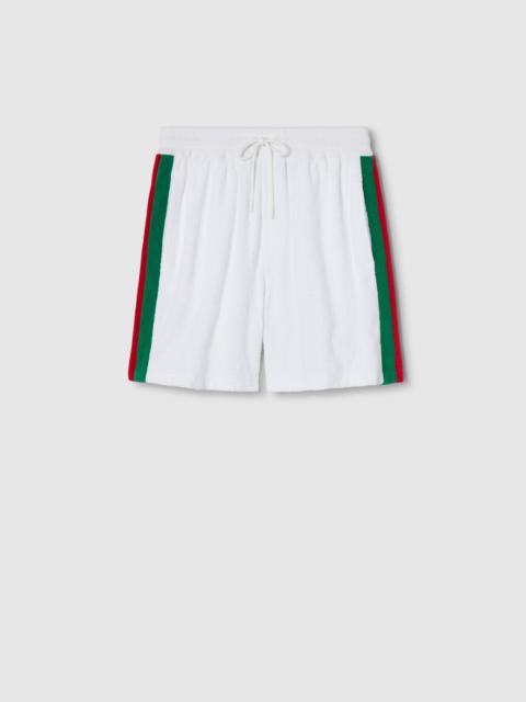 GUCCI GG terry cloth short with Web