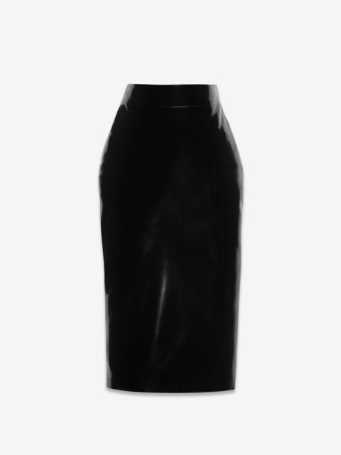 SAINT LAURENT latex pencil skirt