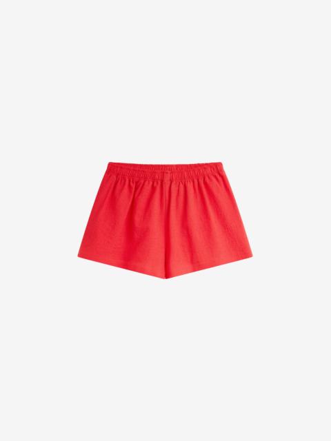 The Frankie Shop Cazaux Textured Mini Shorts - Red