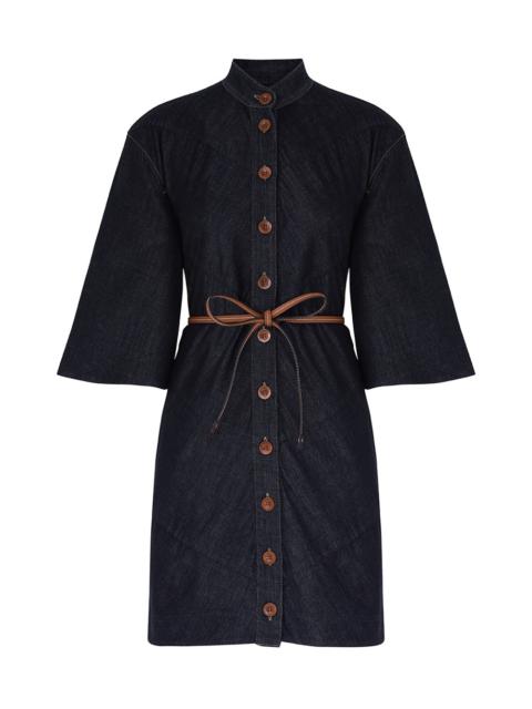 Zimmermann ACACIA DENIM MINI SHIRT DRESS