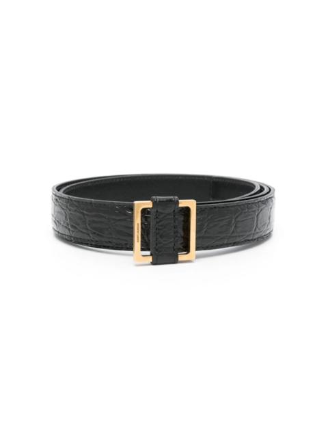 SAINT LAURENT LA 66 leather belt